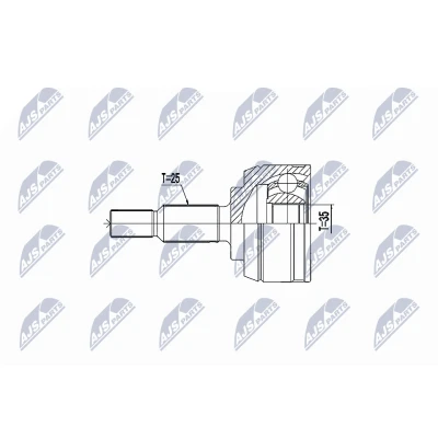 Afbeelding van Homokineet reparatie set, aandrijfas NTY NPZ RE 046
