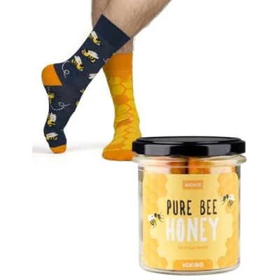 Afbeelding van soxo Sokken Heren Cadeau Voor Vrouwen Socks Men Mannen 40 45 Honey
