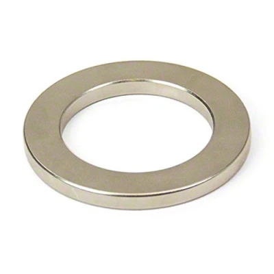 Afbeelding van N42 neodymium magneet voor engineering , productie en technologietoepassingen 60mm O.D. x 40mm I.D. 5mm dik 35kg trein
