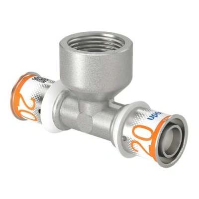 Afbeelding van Uponor S Press Plus perskoppeling Ø20x3/4&quot;x20 T stuk binnendraad. Artikelnr: 1070597