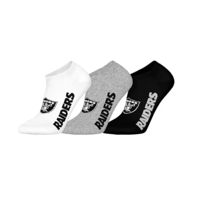 Afbeelding van NFL LAS VEGAS RAIDERS 3pk Sneaker Socks Wit/Grijs/Zwart Maat 39/42