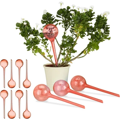 Afbeelding van Relaxdays 12 x waterdruppelaar watergeefsysteem plantbewateringssysteem rood