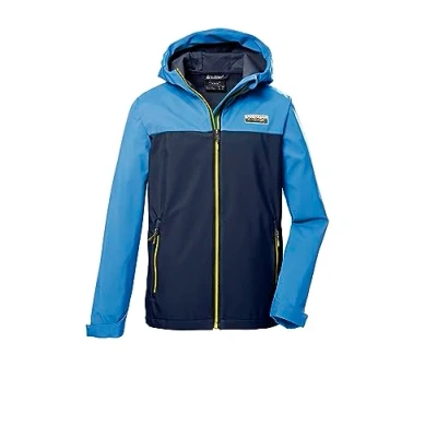 Afbeelding van killtec jonge Softshelljas/outdoorjas met capuchon KOS 344 BYS SFTSHLL JCKT, blue, 176, 41540 000