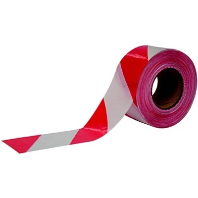 Afbeelding van Cimco 182780 Werkzeuge Afzetlint rood/wit (l x b) 100 m 75 mm