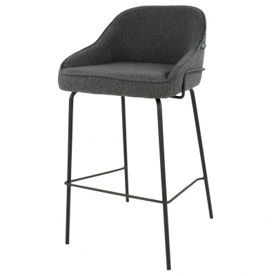 Afbeelding van Kick Sepp barkruk bouclé 72 cm donkergrijs Boucle
