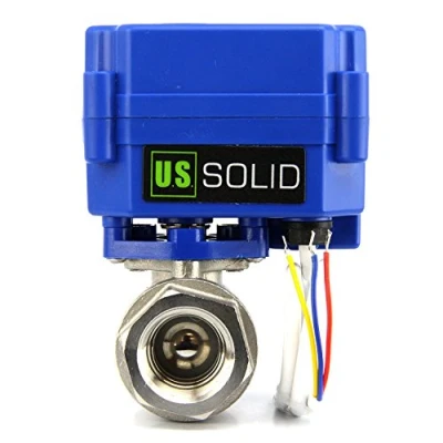 Afbeelding van U.S. Solid 3/4&quot; gemotoriseerde roestvrijstalen klep 2 weg elektrisch buitenklep, 9 24 V AC/DC, 3 draden
