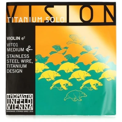 Afbeelding van Vision Titanium Solo Stalen Kern Gesponnen Ontwerp Medium Viool