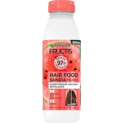 Afbeelding van Garnier Fructis Hair Food, revitaliserende watermeloen, voedt en ontwart, voor droog of uitgeschakeld haar, veganistische formule, zonder siliconen, 350 ml