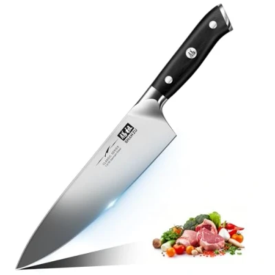 Afbeelding van SHAN ZU Koksmes Keukenmes 20cm, Ultrascherp Japans Mes Duits Roestvrij Staal, Keukenmessen Met Ergonomisch Handvat voor Thuiskeuken &amp; Restaurant