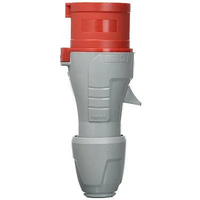 Afbeelding van Legrand CEE 16A stekker, rood 4 polig (3P+PE), 6h (400V/16A), beschermingsklasse IP44, IK09