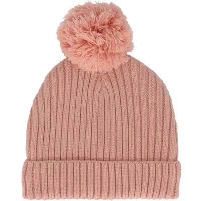 Afbeelding van Baby Muts Ribbed + Pompon One Size Licht Roze