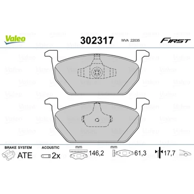 Afbeelding van Valeo Remblokset 302317