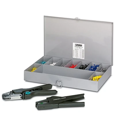 Afbeelding van Phoenix Contact CRIMPSET 6 1202072 Krimptangset 1102 delig adereindhulzen 0.25 tot mm² Incl. assortiment in metalen koffer, striptang