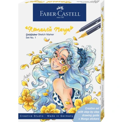 Afbeelding van Sketchmarker Faber Castell Goldfaber set nr.1 Romantic Manga Collectio