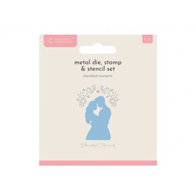 Afbeelding van CC Snijmal/Clearstamp/Stencil Set Silhoutte Cherished Moments