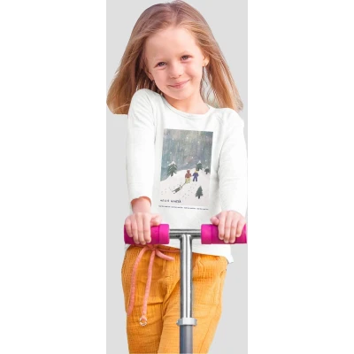 Afbeelding van kerst / Christmas T Shirt cadeau Hello Winter Meisjes Wit Kind 8 9 jaar Maat 134
