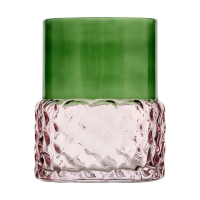 Afbeelding van Villa Collection Styles Theelichthouder Dia 7,7 x 10 cm Groen/Roze