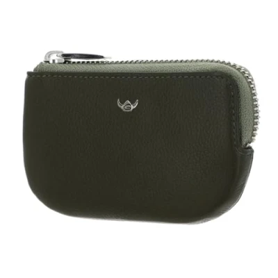 Afbeelding van Golden Head Leren Sleutelgeval Madrid Zipped Key Case Olive Olijfgroen