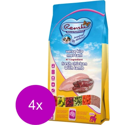 Afbeelding van 4x Renske Super Premium Puppy Kip Lam 2 kg