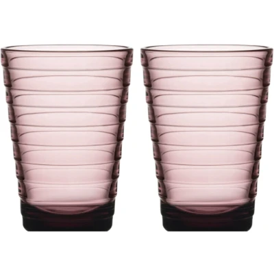 Afbeelding van Iittala Aino Aalto drinkglas 33 cl set van 2 Donkerroze