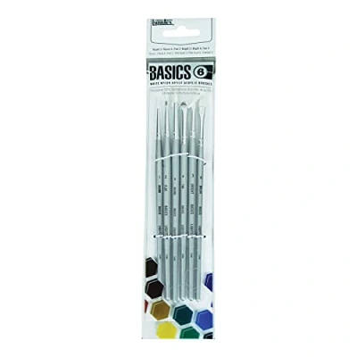 Afbeelding van Liquitex Basics penselen voor acrylverf set van 6 stuks nylon haren