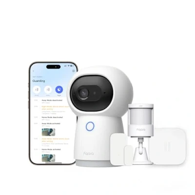 Afbeelding van Aqara Camerabeveiligingskit Y100 4 Delig Draadloos Huisveiligheidssysteem met 2K Camera Hub G3, 3x Slimsensor, HomeGuardian, Lokale Automatisering &amp; 24/7 alarm voor HomeKit, Google Home, Alexa