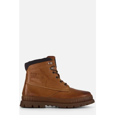 Afbeelding van bugatti Veter Veterboots, Heren, Maat: 43, Cognac Leer