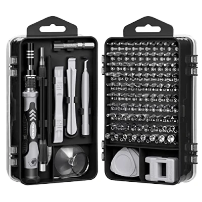 Afbeelding van YINSAN 120 in 1 Precisie Schroevendraaier Set DIY Reparatieset voor Reparatie van Telefoon Laptop PC horloges Bril, Kleine Schroevendraaierbits met Magnetische Geheugenmat