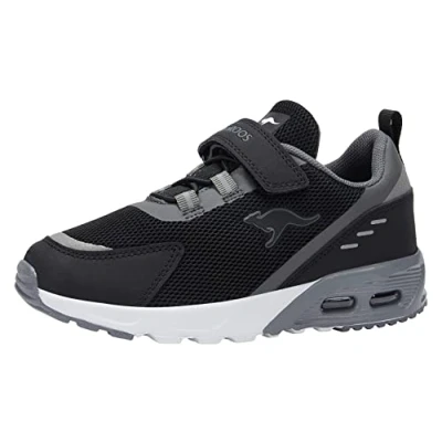Afbeelding van Kangaroos Kxarg Unisex Sneakers laag voor kinderen, Maat: 34, Black Imitatieleer/ textiel