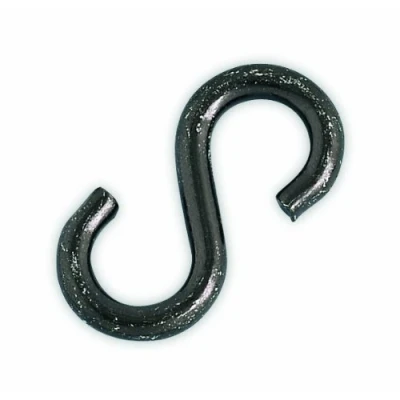 Afbeelding van Chapuis, Set van 2 gelijke haren, verzinkt staal, diameter 3 mm, opening 6 zwart, ophanging, zuinig, eenvoudige bevestiging, snel gebruik, S vormige haak
