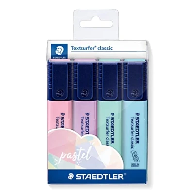 Afbeelding van STAEDTLER Textsurfer classic tekstmarker set met 4 pastel kleuren