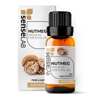 Afbeelding van SenseLAB nootmuskaat etherische olie 100% puur natuurlijke therapeutische voor aromatherapie diffuser Ontspannende massage (10 ml)