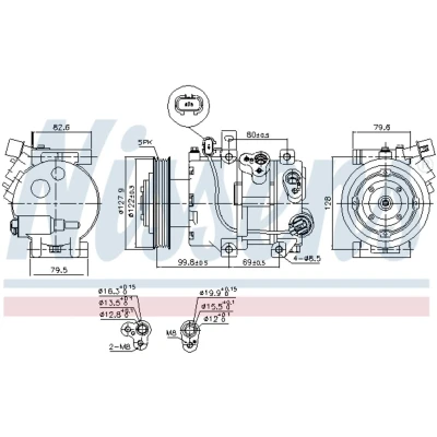 Afbeelding van Nissens Airco compressor 890423