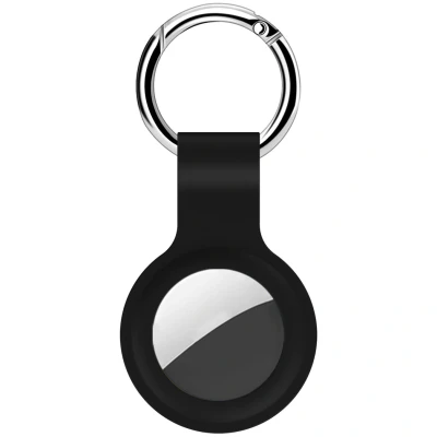Afbeelding van Apple AirTag Sleutelhanger iMoshion Liquid Silicone Zwart