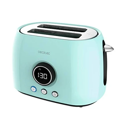 Afbeelding van Cecotec Digital Broodrooster ClassicToast 8000 Blue Double. 800 W, met 2 extra brede korte, 3 Vooraf ingestelde functies sleuven