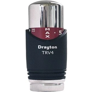 Afbeelding van Drl drayton thermostaatkop m30 x 1 5 mm chroom mat zwart 550141