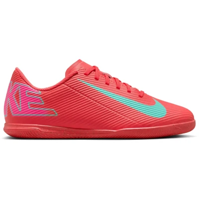 Afbeelding van Nike Performance JR Vapor 16 CLUB IC Unisex Zaalvoetbalschoenen voor kinderen, Maat: 33.5, Ember glow/aurora green Kunststof