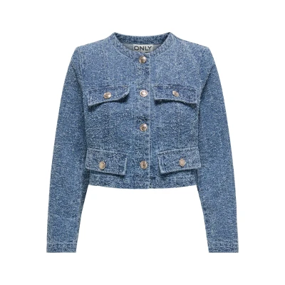 Afbeelding van Only Jas Onlamaya Ls Dnm Jacket Qyt 15338586 Medium Blue Denim Dames Maat M