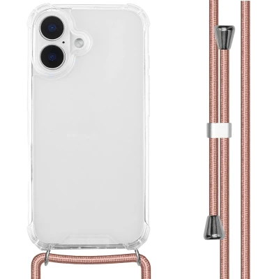 Afbeelding van imoshion Hoesje Geschikt voor iPhone 16 met koord Backcover Rosé Goud