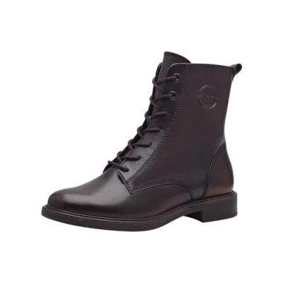 Afbeelding van Tamaris MIT Touchit Veterboots, Dames, Maat: 39, Mocca Leer/ synthetisch