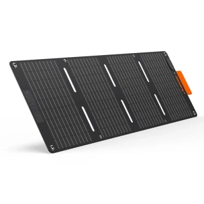 Afbeelding van Jackery SolarSaga 40 Mini zonnepaneel, draagbare zonnepanelen met USB C en A poorten, boekformaat, opvouwbare zonnelader voor telefoons, IP68 waterdicht, geschikt wandelen, kamperen