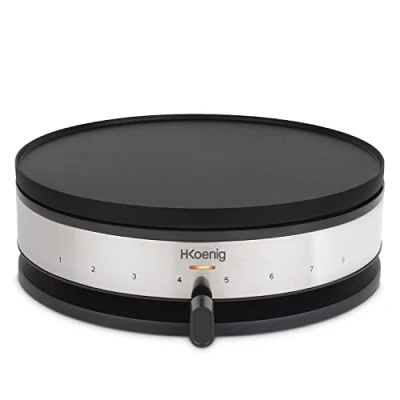 Afbeelding van H. Koenig KREP56 Pannenkoekenmaker 2 in 1 Crêpemaker met omkeerbare bakplaat