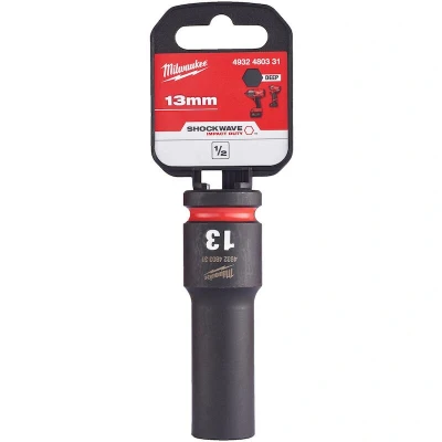 Afbeelding van Milwaukee Accessoires SHOCKWAVE Krachtdop 1/2&quot; lang 13 mm 1 stuk 4932480331