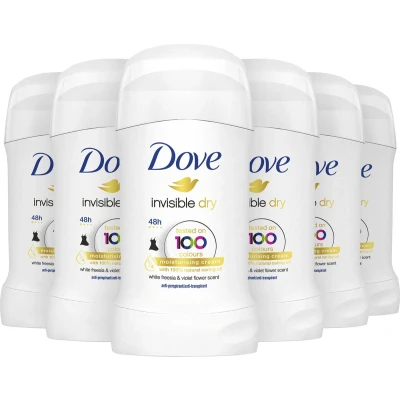 Afbeelding van Dove Invisible Dry Deo Stick 6 x 40 ml