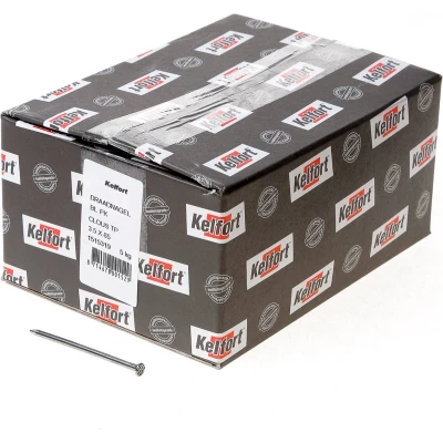 Afbeelding van Kelfort draadnagel plat geruite kop blank 3.5 x 65mm 5kg
