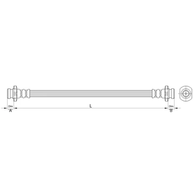 Afbeelding van METZGER 4110393 Remslang 284mm