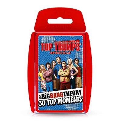 Afbeelding van Top Trumps The Big Bang Theory 30 Moments Specials Card Game, herbeleef je favoriete momenten met Sheldon, Amy, Leonard, Raj, Howard, Bernadette en Penny, een geweldig cadeau voor kinderen vanaf 6