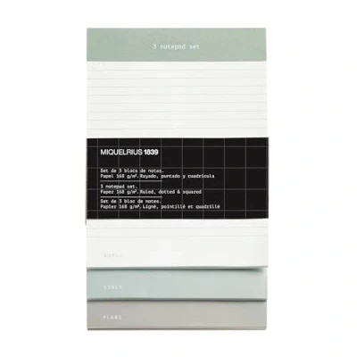 Afbeelding van Miquelrius Notitieblokset, gelijmd, hard karton, 3 notitieblokken elk 48 vellen, wit papier 100 g/m²