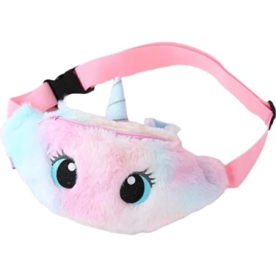 Afbeelding van Go Gadget Kinder Heuptasje: Eenhoorn Unicorn Meisjes Pluche Roze Gratis Verzenden!