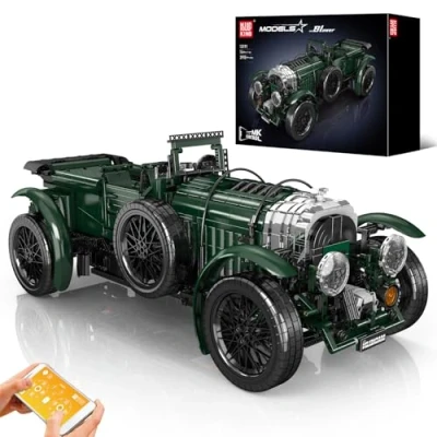 Afbeelding van Mould King 13191 Technik op afstand bestuurde oldtimer bouwstenen model, bestuurd auto bouwpakket met afstandsbediening en app dual control, autobouwset als speelgoed/cadeau (3918 delen)